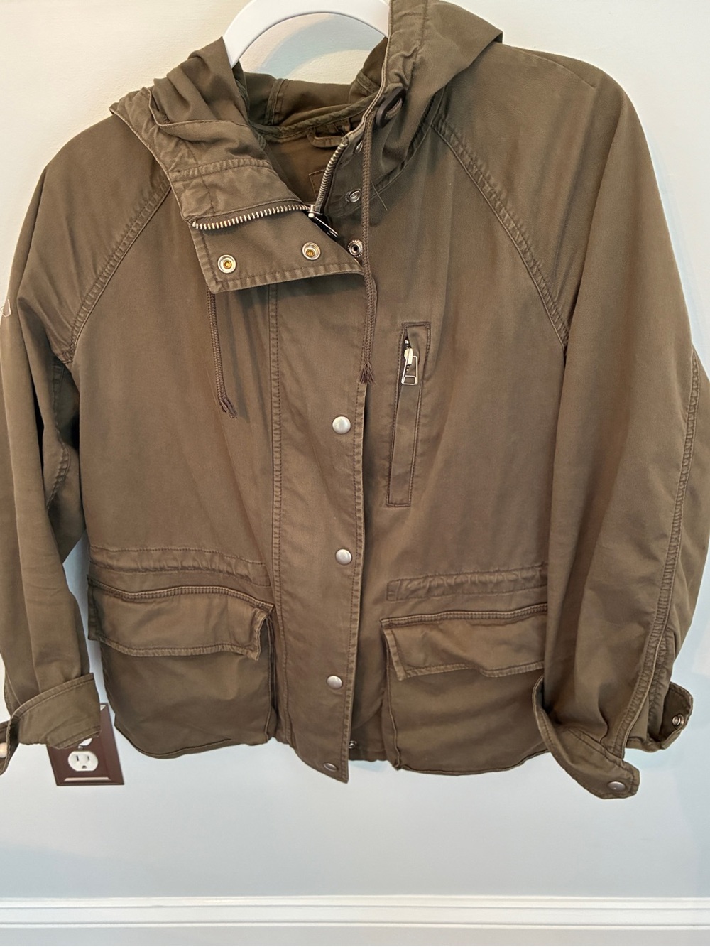 GAP Women’s Hooded Utility Jacket in Olive